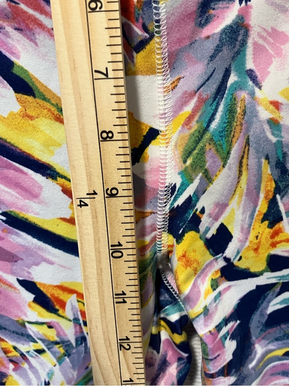 Belle by Kim Gravel Tropical Floral Capris in Pink, Yellow, Teal, Navy - Picture 5 of 8